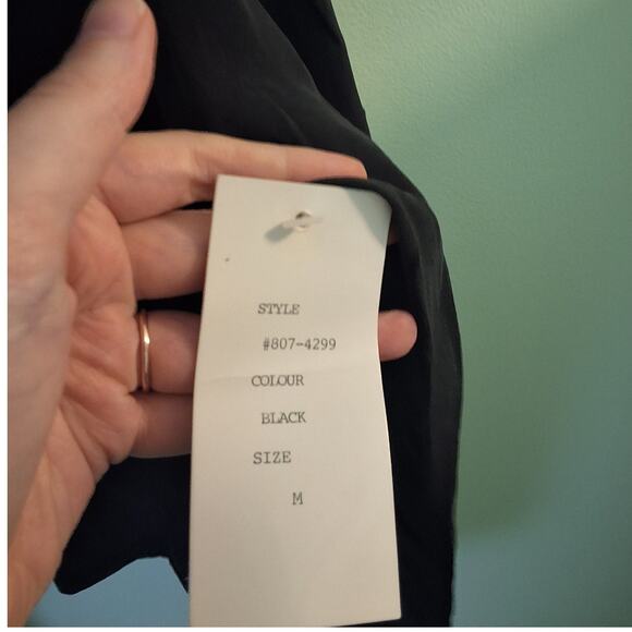 VINTAGE Anne Pinkerton 1980s Black Open Wrap Cardigan Blouse Size Medium - Picture 8 of 10